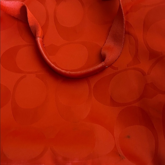 Coach Signature Getaway Nylon Tote Bag Set Orange - Picture 9 of 10